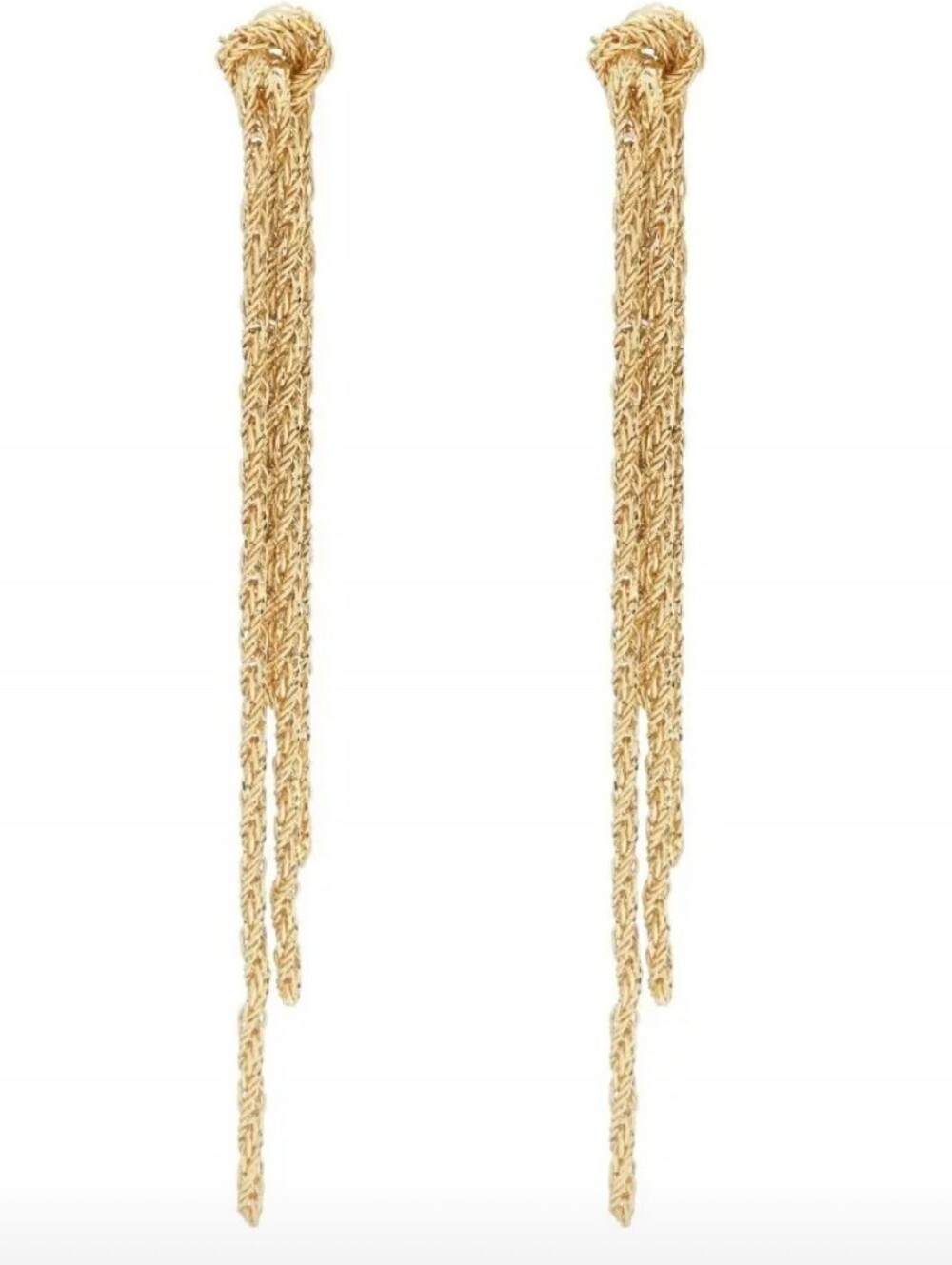 NWT Gorjana Fiore Chain Knot Tassel Drop Earrings - Women Jewelry Gold Tone